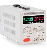 stonylab Digital DC Power Supply, 30V/5A Adjustable Single Output Switch Mode Regulated DC Power ...