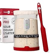 KneadAce Pro Sourdough Bread Starter Kit- 34 oz Large Capacity Sourdough Starter Jar with 5 uniqu...