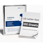 100 Sheets Adhesive Thermal Paper US Letter Size, Compatible with A285M A28U A282M A281M M08F M83...