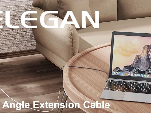 usbc extension right angle cable