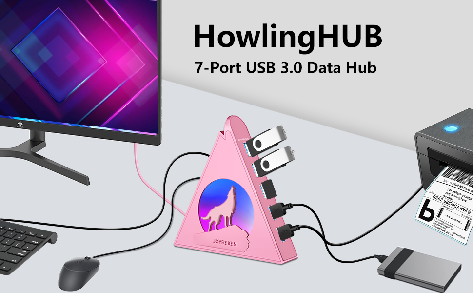 Pink usb hub