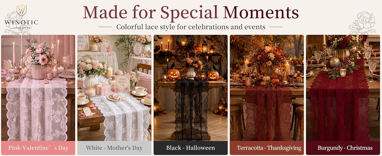 winotic lace table runner