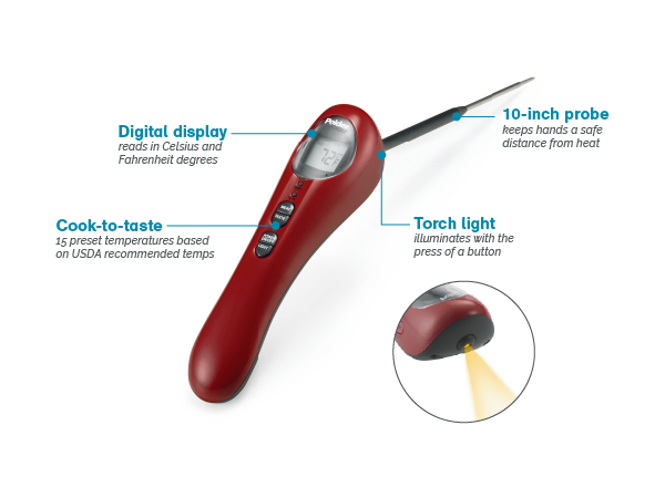 Polder Safe-Serve Instant Read Digital Thermometer