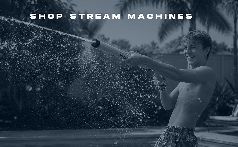 Model using stream machine water launcher