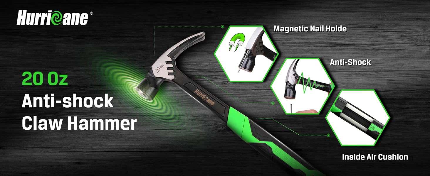20 oz One-piece Straight Claw Hammer_3