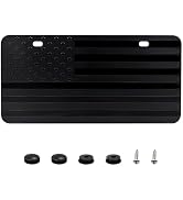 povtii American Flag License Plate, Aluminum 3D Metal Embossed License Plate, 6"×12" Novelty Vint...