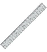PEC Tools 6" Machinist's Rule, Accuracy 1/10", 1/50", 0.5mm, 1mm, 1/25" Thick X 3/4" Wide, High-C...