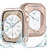Goton 2 in 1 Waterproof Rugged Case for Apple Watch Screen Protector 40mm Series 6 5 4 SE, 360 Pr...