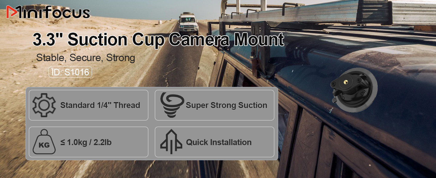 Twist-Lock Suction Cup Base Suction Cup Mount, Windshield Suction Mount Bracket, Dash Cam Mount