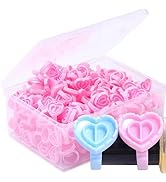 Ocim 100Pcs Glue Rings,Lashes Fan Glue Cups for Eyelash Extensions,Pink