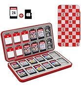 FYY Nintendo Switch Game Case Holder for Switch 2 Cartridge Case with 24 Game Card Slots & 48 Mic...