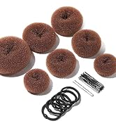 Teenitor Hair Bun, Bun Maker, Hair Donuts for Buns, Ballet Bun Maker for Kids,7pcs, Light Brown