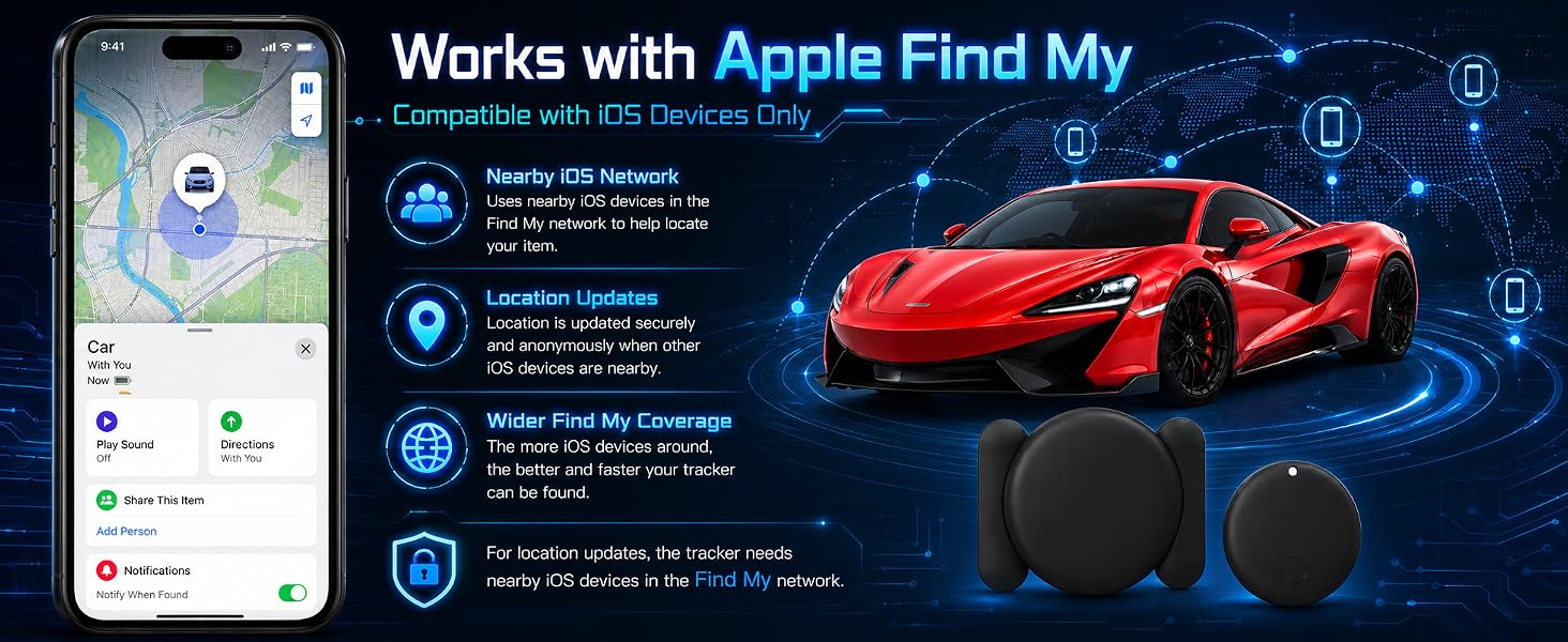 GPS Tracker for Vehicles,Magnetic Waterproof Car Tracker