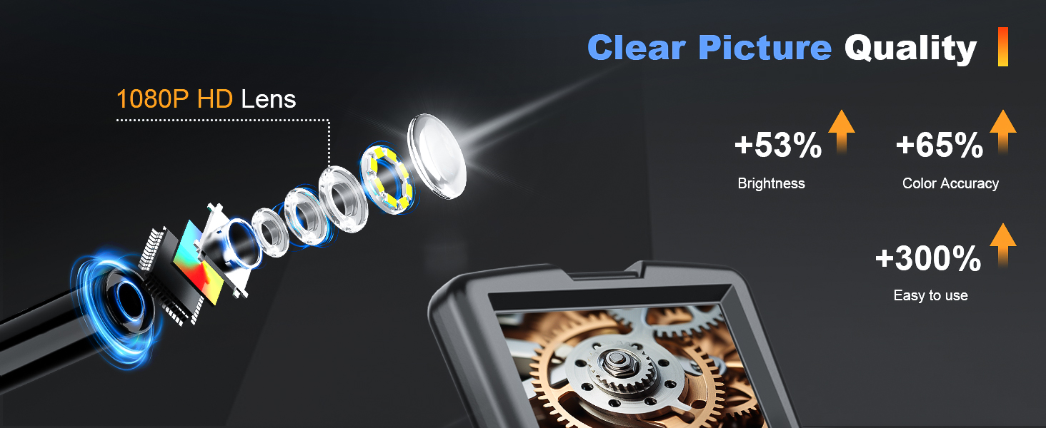 borescope endoscope camera with light