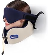 Air Neck Free Neck Pillow for Traveling, Travel Pillow for Airplanes with Ergonomic 360° Head Nec...