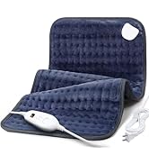 DAILYLIFE Heating Pad for Back Pain Relief, 12" x 24" Electric Heating Pads for Cramps, Back, Sho...