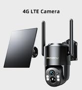 4G LTE Cellular Security Camera, 2.5K Solar Outdoor Cam Wireless Without WiFi Needed, 360° PTZ Li...