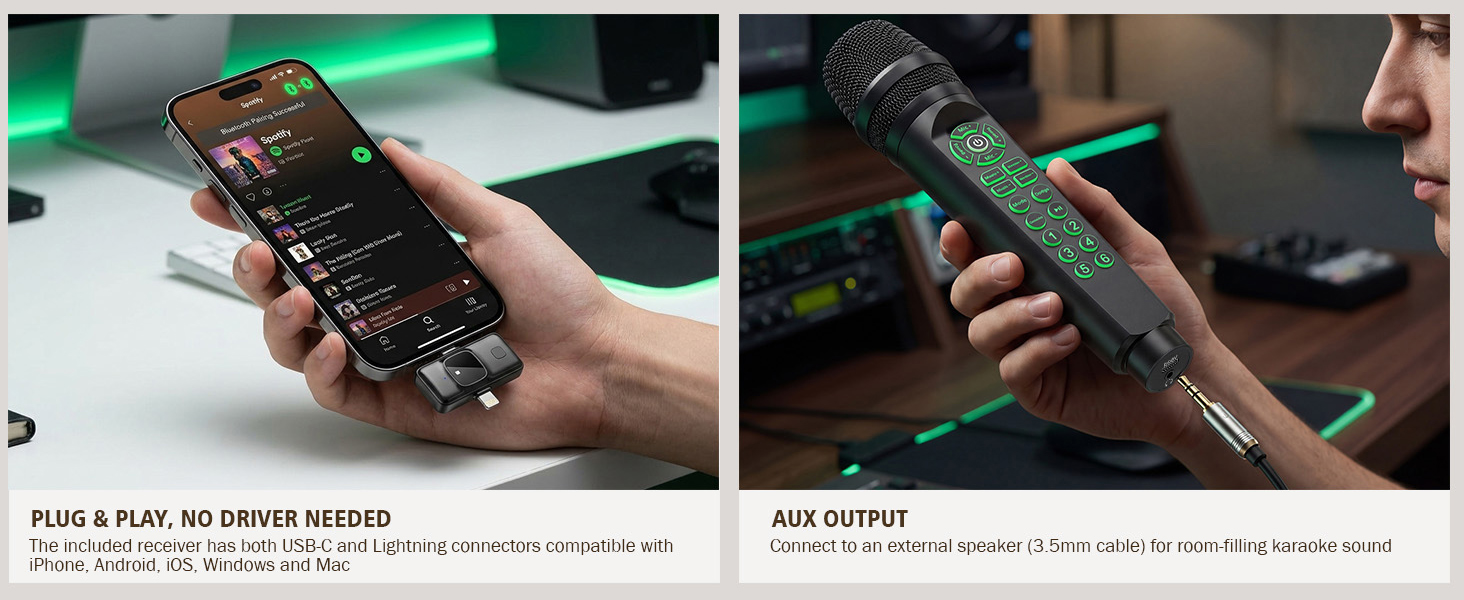 Live Sound Card Microphone with Voice Changer & Sound Effects