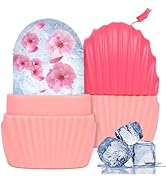 Ice Cube Roller for Face,Eyes and Neck,Reusable Silicone Ice Mold Mermaid Shell Shape for Shrink ...