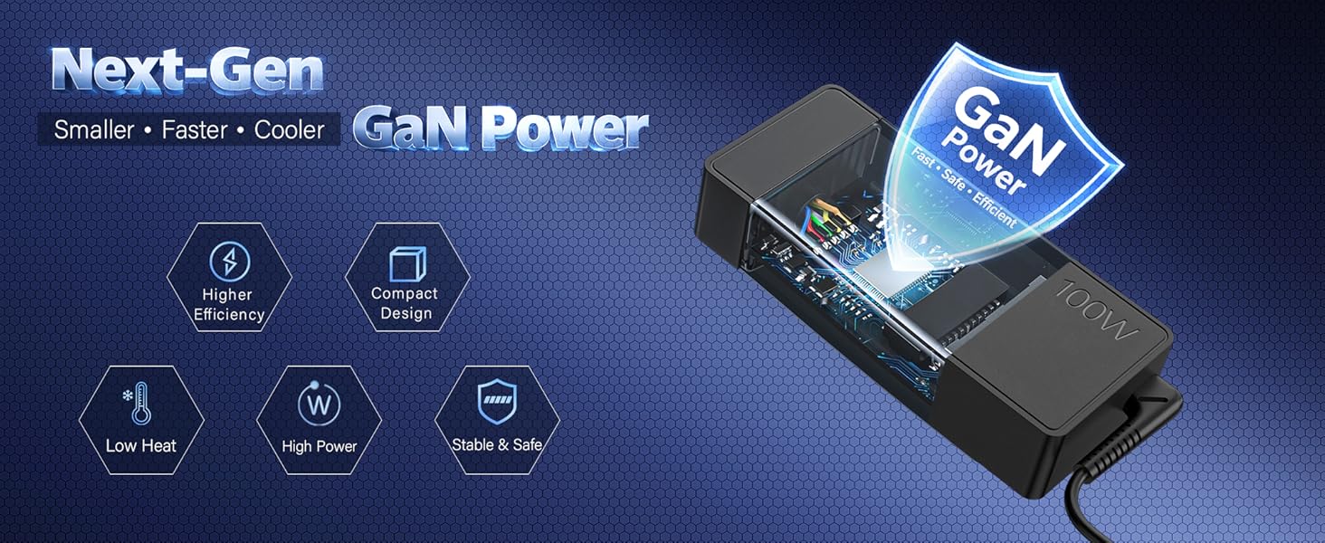 100W Power Universal USB-C Fast Laptop Charger