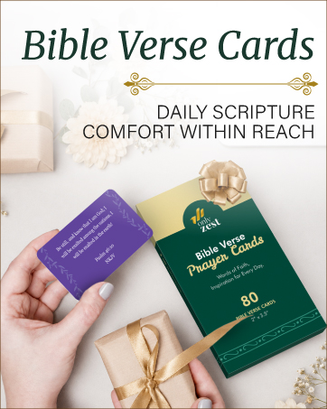 Bible verse cards with scripture comfort and gift packaging.