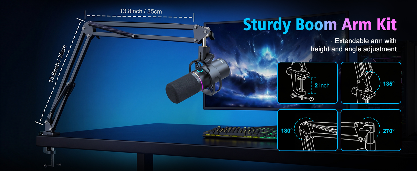 microphone with boom arm