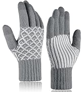Achiou Womens Winter Gloves for Cold Weather, Touchscreen Warm Texting Knit Gloves for Women Girl...