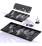 Ospelelf Ergonomic Mouse Pad and Keyboard Stand Wrist Rest Pad Set with Large Mousepad, Memory Fo...