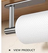 Auxmir Under Cabinet Paper Towel Holder, Self Adhesive or Screws Wall Mount, Thicken 304 Stainles...