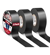 RED WOLF Vinyl Electrical Tape 1"-66Ft 3 Pcs, UL CSA Listed PVC Electric Tape 7 Mil Thick Flame R...
