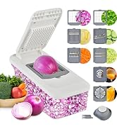SUSTEAS Vegetable Chopper Mandoline Slicer,6 Blade Pro Food Chopper, Onion Potato Dicer, Veggie C...