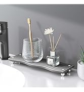 Water Absorbing Stone Tray for Sink, Diatomite Drying Stone for Kitchen Bathroom Counter, Decorat...