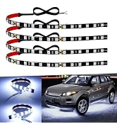 12v led Strip Lights 12" Connectable White Led Light Strips for Cars Motorcycle Golf Cart Boat Ma...