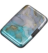 ELFISH Mini RFID Aluminum Wallet Credit Cards Holder Business Card Case Metal ID Case for Men Wom...