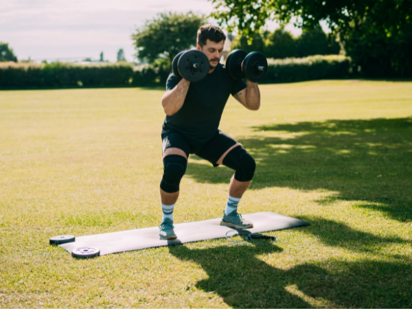 Man working out in the BODYPROX Knee Sleeves