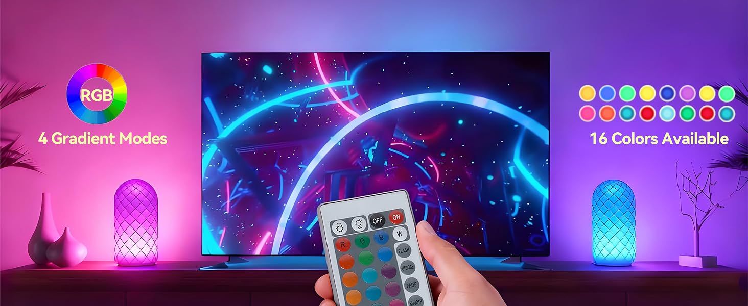4 Gradient Modes 16 Colors Available