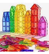 Mruikeny Mini Magnetic Tiles Kids Toys, Mini Magnetic Building Blocks STEM Magnet Building Set Pr...