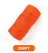 MERIANE Mason Line, 500 Ft #18 Braided Nylon String Twine, Premium String for for Masonry Jobs, C...