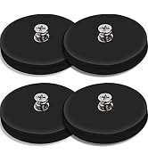 MAGXCENE 4 Packs Neodymium Magnet Rubber Coated Mounting Magnets Small Scratch Safe Black Stud Ma...