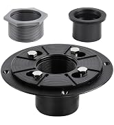 HTOH Shower Drain Base, 2-Inch ABS Shower Drain Flange, Shower Floor Drain Base Kits with Threade...