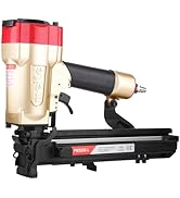 meite 16 Gauge 1-Inch Wide Crown Stapler, Pneumatic Heavy Duty Staple Gun for Roofing & Lathing, ...