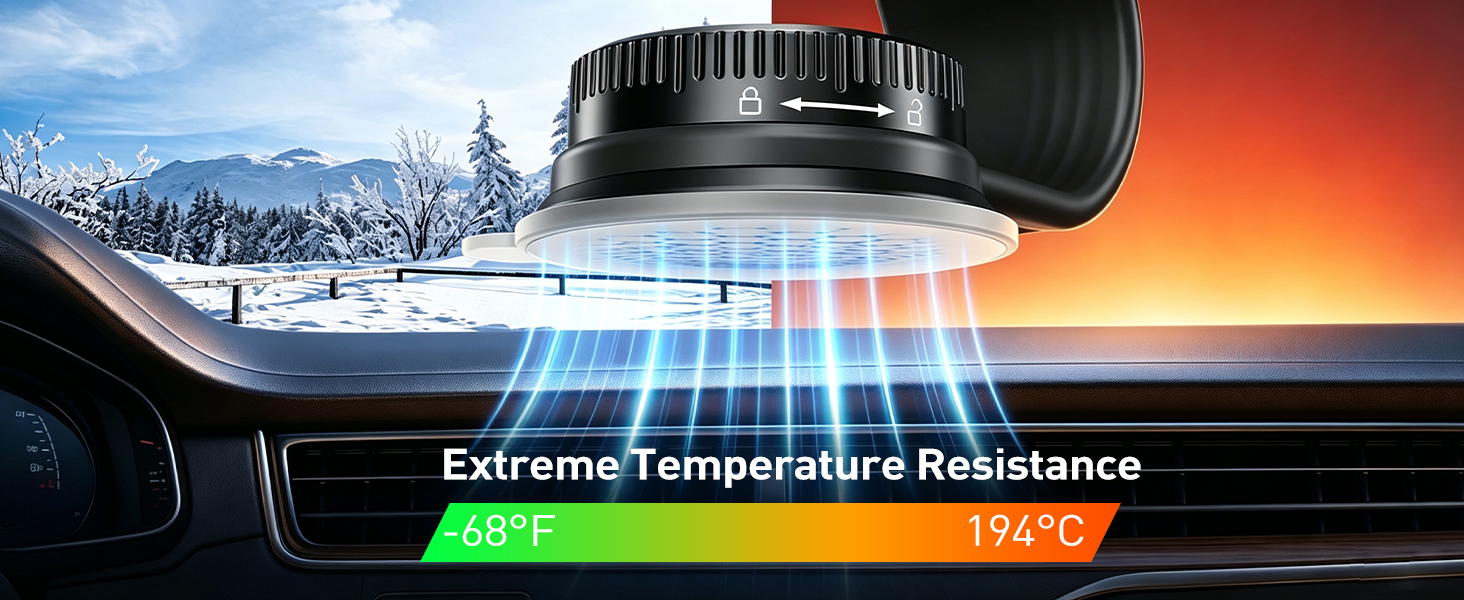 Stable performance in temperatures from -68°F to 194°F