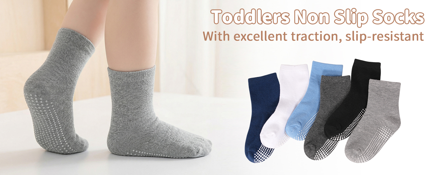 Toddlers non slip socks with excellent tration, slip-resistant