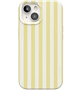 Casely iPhone 15 Case | Butter Yellow Stripes | Sunday Best | Compatible with MagSafe | Classic U...