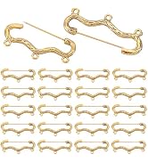 PH PandaHall 30pcs Brooch Pins Safety Pins for Suit Skirt Decoration Brooch Findings with 3 Loops...