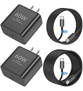 QOQHO 2Pack 60W USB C Fast Charger for Samsung Galaxy S26 Ultra/S26+/S26, PD 3.0 Type C Wall Char...