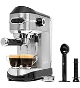 Mixpresso Espresso Maker, 15 Bar Espresso Machine With Milk Frother, Fast Heating Automatic Espre...