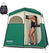 KingCamp Shower Tent, Portable Privacy Tent Outdoor Camping 1/2 Room Toilet Tents with Shower Bag...