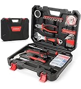COMOWARE 141 Piece Home Tool Kit - Basic Household Hand Tool Set, Truck Tool Kit Socket Wrench Co...