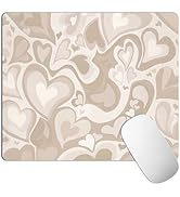 Abstract Modern Mousepad,Cute Small Heart Mouse Pad,Square Waterproof Non-Slip Rubber Base Mouse ...
